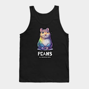 Funny outfit for optimists, capybara, gift "PEAHS" Tank Top